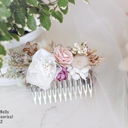 Bridal Hair Comb, Wedding Accessories, Flower Hair..