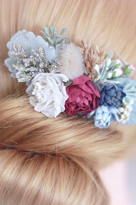 Bridal Hair Comb, Wedding Accessories, Flower Hair Comb, Hair Comb, Bridal Head Piece, Flower Comb, Bridal